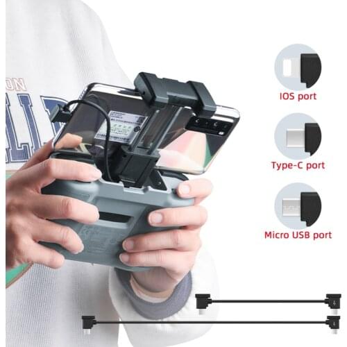 Data Cable For MAVIC Air 2/Air 2S/Mini 2 /Osmo Pocket 2 Tablet Phone Type-C Micro-USB IOS Remoter control Extend Cable Accessory