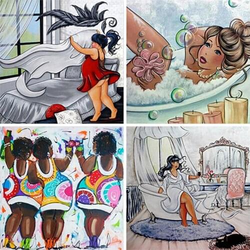 Cartoon Lady DIY Cool Animal Craft 5D Diamond Painting Full Round & Square Resin Mosaic Embroidery Cross Stitch Kits Art Gift