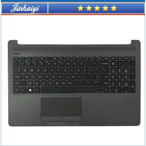 Laptop keyboard for HP 250 G7 255 G7 palm rest shell touchpad black gray