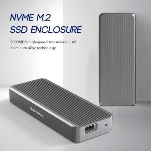 M.2 NVME Enclosure USB C Type C 3.2 20Gbps PCIe SSD Case M2 SATA NGFF 5Gbps SSD Case Tool Free For 2230/2242/2260/2280 SSD