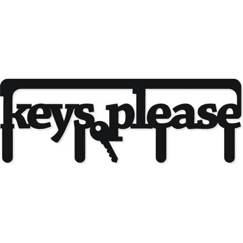 M & c Concept Key Metal Wall Key Holder Black