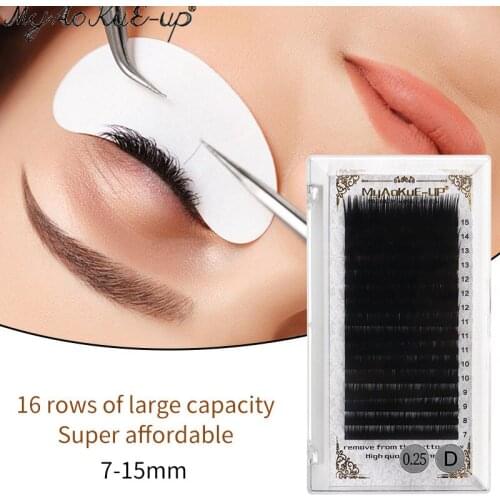 New False Eyelashes For Eyelash Extension Individual Eyelash 16 rows/case 7-15mm Natural Premium mink eyelashes Extensions Tools