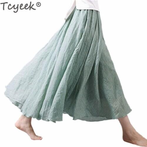 Womens Newest Fashion Summer Spring Skirts Plus Size Long Skirt Streetwear Sweet Clothing Office Ladies Clothes LWL379