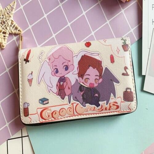 NewCosmile Movie Good Omens Aziraphale Angel Devil Crowley Acrylic Keychain Stand Wallet new hot limited gift present creative