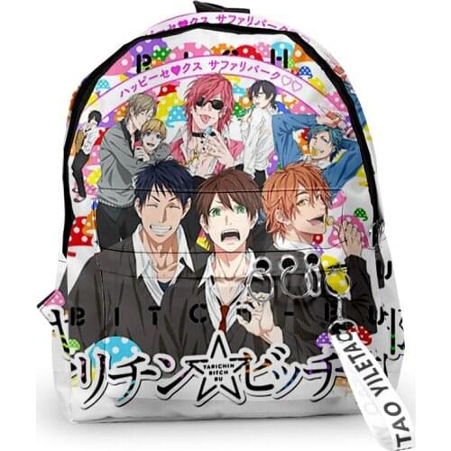 2021 New Arrival Yarichin B Club Oxford Fabric One Shoulder Keychain Backpack Printed Casual Student School Bag