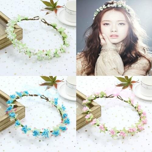 New Bridal Headdress Super Fairy Smart Flower Hairband Wedding Studio Photo Style Holiday Wreath
