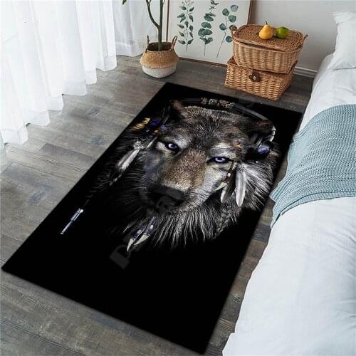 Wolf Area Rug 3D Printed Rugs Mat Rugs Anti-slip Large Rug Carpet Home Decoration 03