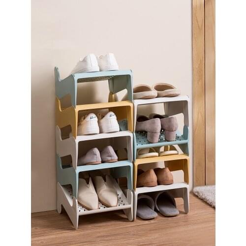 Shoe Rack Shoe Storage Fantastic Space-Saving Slippers Shelf Dormitory Shoes Holder Put on Shoes Shoe Cabinet Bulkhead Shelf