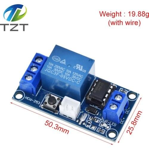 5V 12V Single Button Bistable Switch Bi-stable Relay Module Car Modification Switch One-button Start-stop Self-locke For Arduino
