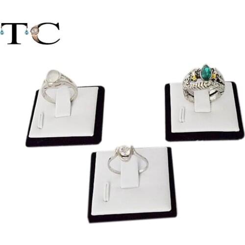 Wholesale 3pcs/lot Ring Display Stand Holder Jewelry Display Tray Black and White Ring Tray Gift Casket