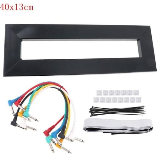 40 x 13cm Guitar Pedal Board Setup Style DIY Guitar Effect Pedalboard with 6pcs 22cm Patch Cable