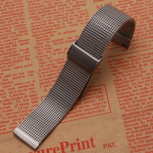 High Quality Watchband Accessories Watches Men Straps Bracelet for Huawei 20mm 22mm 24mm Shark Mesh Stainless Steel Metal Black