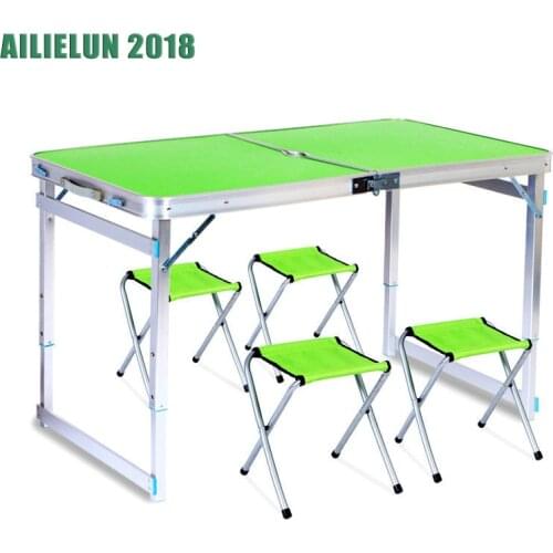 Outdoor Folding Table Chair Camping Aluminium Alloy Picnic Table Waterproof Ultra-light Durable Folding Table Desk For