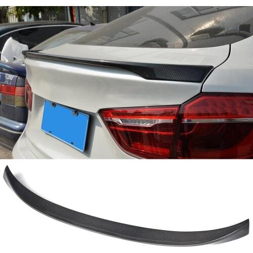 Carbon Fiber Car Rear trunk Spoiler Wing Lip for BMW X6 F16 2015 2016 2017 Carbon Wing Car styling Rear Trunk Lip Spoiler Wing