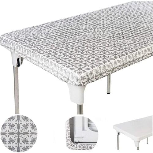 Floral Pattern Tablecloth Waterproof Oilproof Kitchen Dining Table Cloth Cover