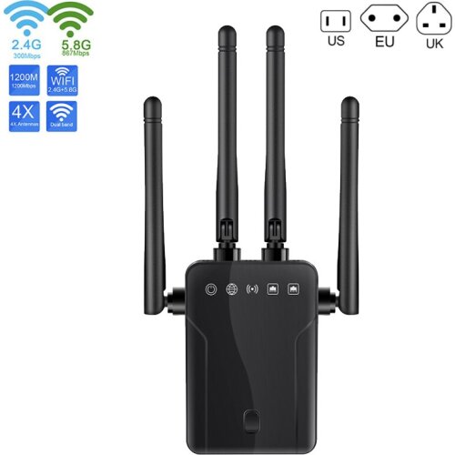 Wifi Repeater 5ghz 1200mbps Wireless Router Dual Band 2.4Ghz Access Point Long Signal Amplifier Wi-Fi Range Extender