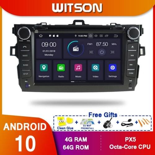WITSON Android10 Octa core(eight core) PX5 CAR DVD player For TOYOTA COROLLA 2007-2012 IPS GPS RADIO