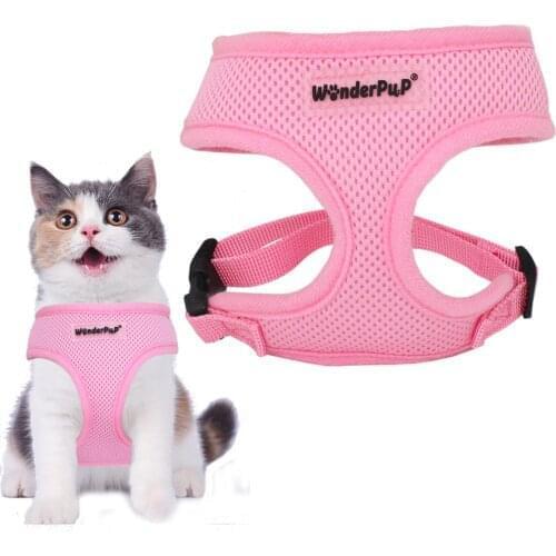 New Soft Breathable Dog Harness Neck Adjustable Vest For Small Medium Large Dogs Cats 4 Colors Chest Strap Yorkshire