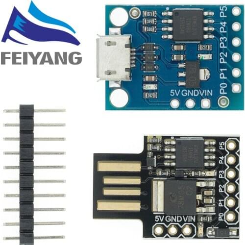 10PCS Blue Black TINY85 Digispark Kickstarter Micro Development Board ATTINY85 Module for Arduino IIC I2C USB