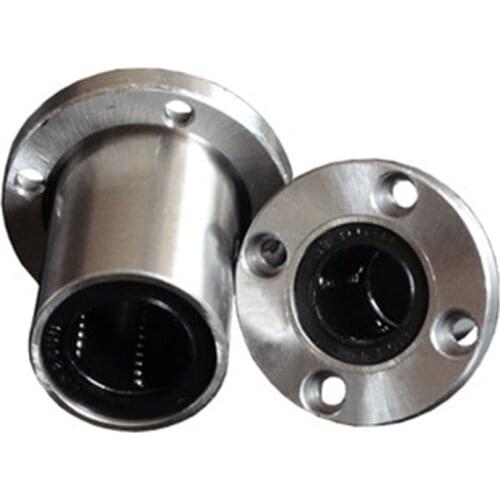2PCS/lot 6mm/8mm/10mm/12mm/13mm/16mm/20mm/25mm LMF Series LMF8UU/LMF10 Round Flange Coupling Linear Motion Bearing For Rod shaft