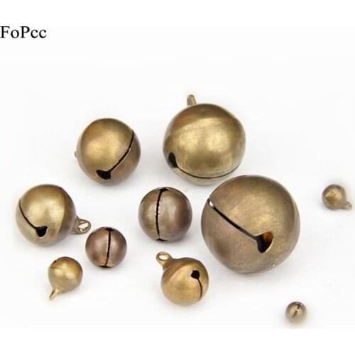 20pcs/lot 6-20MM Christmas Bells Decorations Antique Brass Jingle Bells DIY Copper Bell Festival Home Party XMAS Tree Ornaments