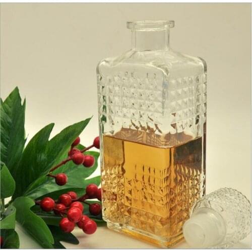 Free Shipping 1000ML Glass Wine Bottle Wine Decanter Container Whiskey Liquor Carafe Water Jug Alcohol Decanter Glass Bottle