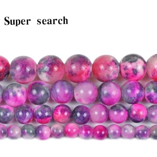 Natural Deep rose red black Jades Beads Round Chalcedony Loose Stone Beads For Jewelry Making DIY Bracelet Necklace6/8/10/12mm