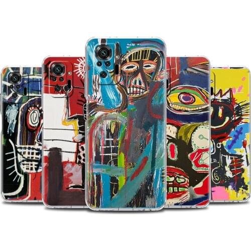 Soft Clear Case For Xiaomi Redmi Note 10 9 8 Pro 9S 10S 8T 9A 9C K40 7 9T 8A Silicone Phone Cover Jean Michel Basquiat Art Funda