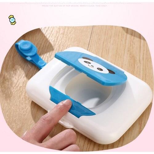 Baby Hand Wipe Tissue Box Portable Wet Tissue Paper Holder Box Pink