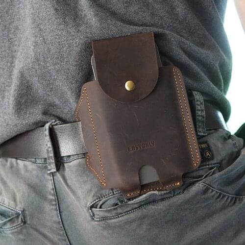 Mens Pockets Portable Sports Running Mobile Phone Storage Pockets Leather Mens Belt Ultra-Thin Pockets