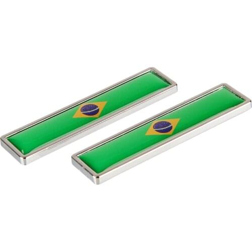 Brazil Flag Logo Badge Sticker Car Accessories For Jaguar Jeep Land Rover Luxgen Lotus Lexus Lincoln Infiniti ISUZU KIA kawasaki