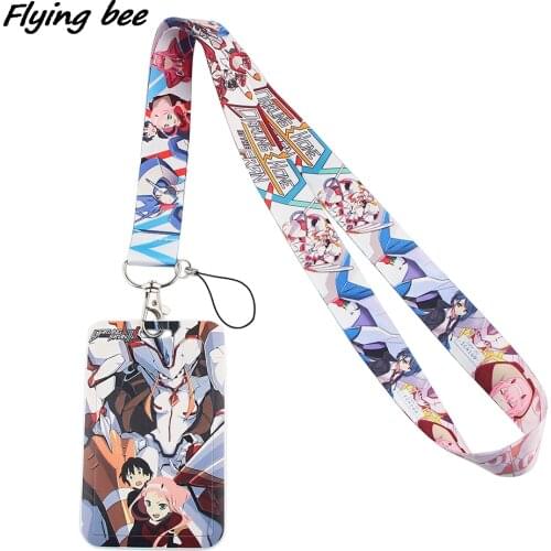 Flyingbee X1351 Anime Cool Cartoon Card Holder ID Holder Bus Card Holder Staff Card With Lanyard