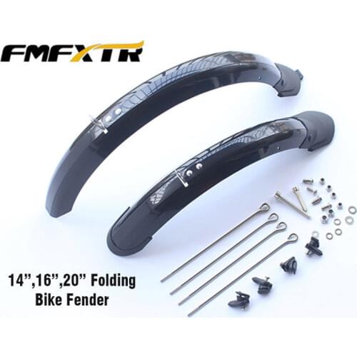 FMF 14 16 20 Folding Bicycle Fender Double Bracing Adjustable Size Mudguard Front and Rear Mud Guard High Quality
