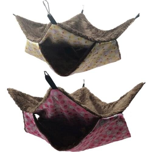 Pets Birds Hamster Hanging Bed Small Animals Squirrel Cotton Hammock Beds K1MF