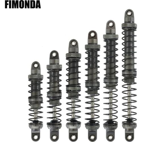 FIMONDA 4PCS 1/10 RC Crawler Metal Shocks Gray 70mm 80mm 90mm 100mm 110mm 120mm for SCX10 Wraith RR10 TRX4 TRX6 ABSiMA Sherpa