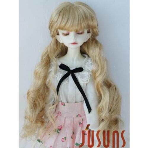 JD417 7-8inch 18-20CM Long wave Lady Princess synthetic mohair BJD wigs 1/4 MSD Doll accessories