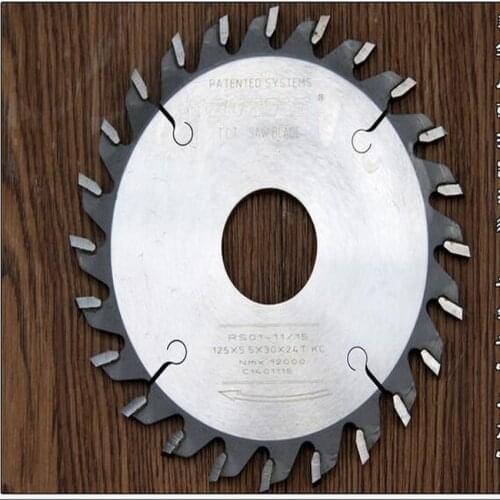 Free shipping of 1PC 125x3.0x35/30/22.23/20x24T TCT scoring blade for hard wood/plastic/Aluminum/soft metal profile scoring