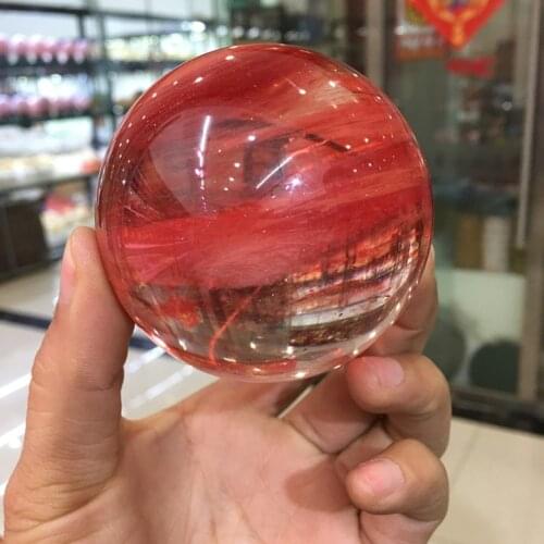 Massive 60-70mm red fused stone sphere reiki healing energy crystal gemstone ball for home &Wedding decora