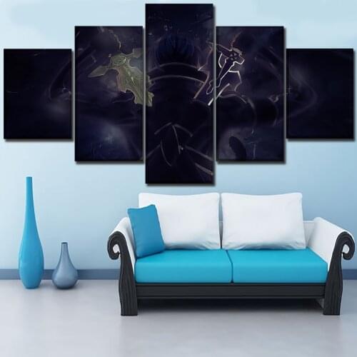 Sword Art Online Kirito Anime HD Print Painting 5 Piece Canvas Art Modern Decor Home Decor Painting Canvas Wall Art Living Room