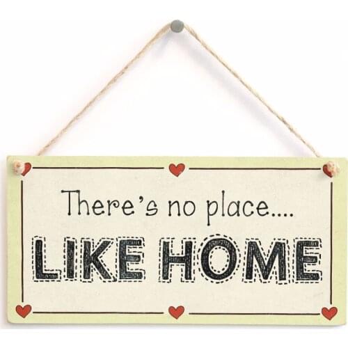Meijiafei Theres no place Like Home - Welcome Home Love Heart Sign 10"x5"