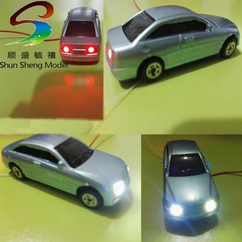 4PCS Head Light Model car 1:87 Scenery HO