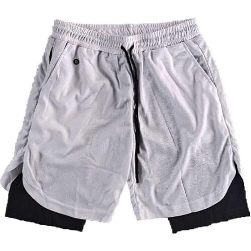 New Summer 2021 running shorts 2 in 1 Mens sports jogging fitness shorts Gym training Quick-drying sports shorts male shorts