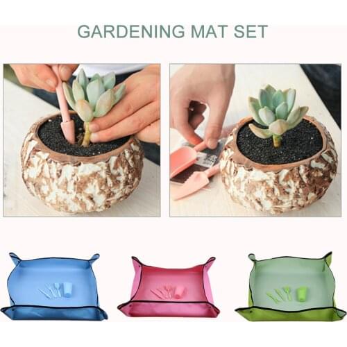 5Pcs set Potted planting Tools Garden Kneelers Work Cloth Transplanting Repotting Plant Mat Anti Dirty Waterproof Thicken