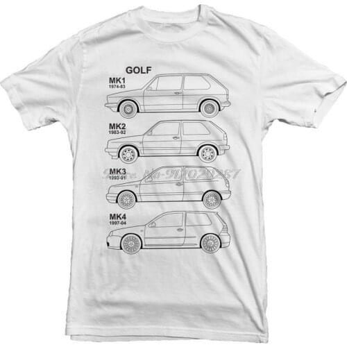 Germany Classic Car Golfer Mk1 - Mk4 Car - White Newest Style 3D Printed Men Tee Shirt Homme Summer Make T Shirts