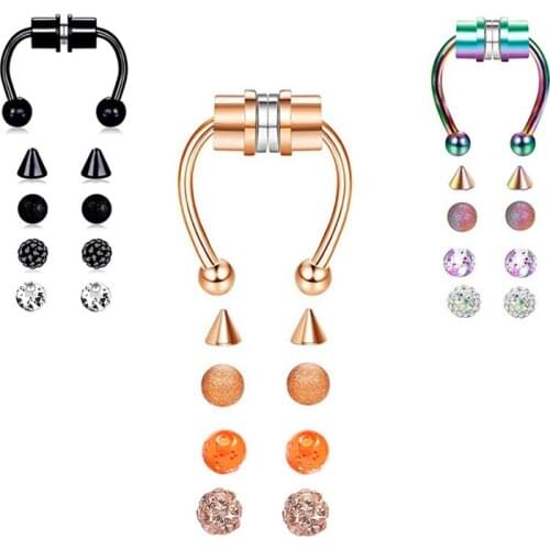 New Fashion U Shape Fake Nose Ring Hip-Hop Style Magnetic Magnet Septum Piercing Sexy Women Body Jewelry Accessories