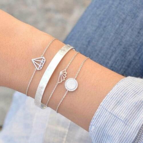 New Bracelet Womens Fashion Fashion Simple Joker Bracelet And Bracelet Combination Hot Sell Jewelry Wholesale