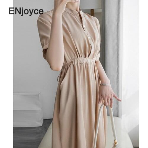 OFEMCINE Summer Short Sleeve Dresses