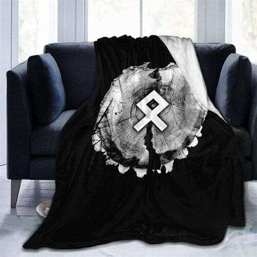 Odal Norse Rune for Property Navajo Cubre Camara Green Throw Blanket 3D Print On Demand Sherpa Super Comfortable For Sofa
