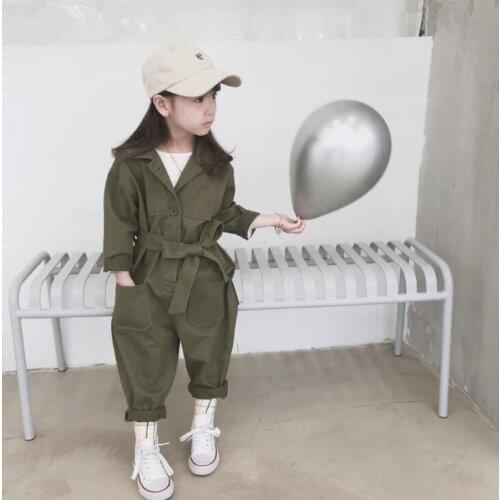 2020 new wholesale girls boys overalls autumn cotton fashion kids pants 2-7 years YC878