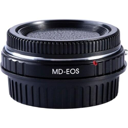 Foleto For MD-EOS Mount Adapter Ring Minolta MD MC with glass Lens to for CANON EOS 60D 650D 7D 600D T4 T3 camera LENS CAP